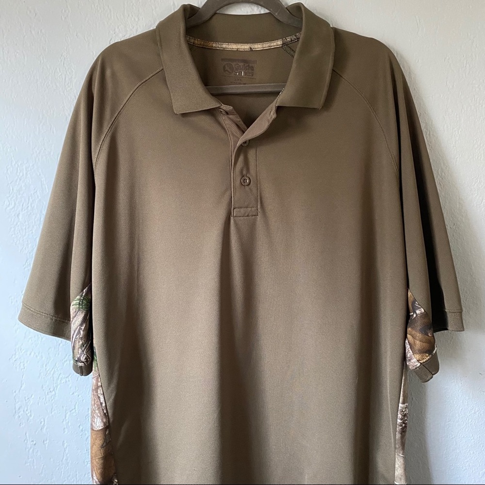 Guide Series 2XL real tree camo performance polo